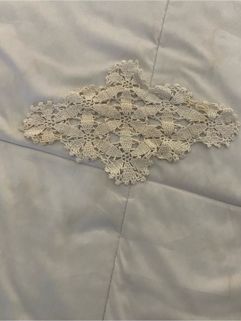 Handmade Crochet Lace Appliqué - Cream